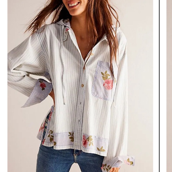 Free People Tops - We The Free - About To Slide Hoodie Shirt